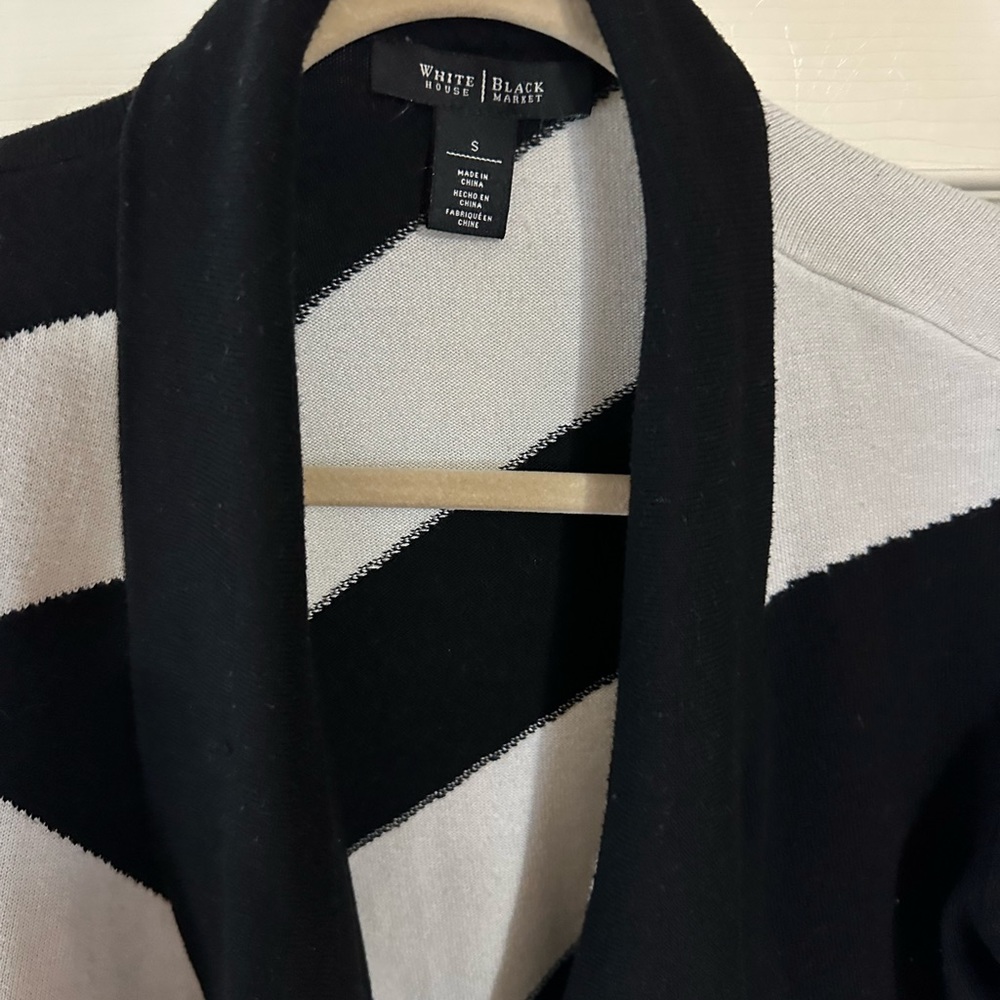 White House Black Market color block sweater cardigan
